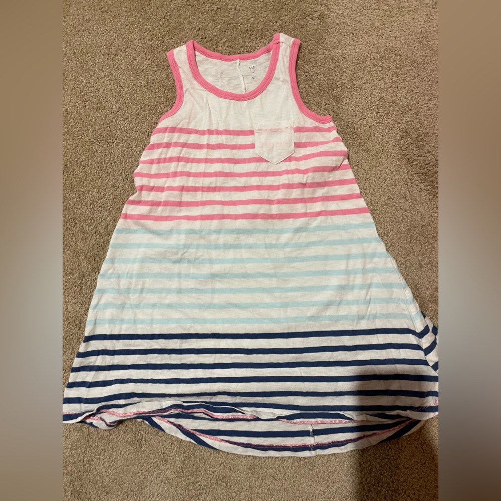 Gap Kids Tank Dress Pink/Teal/Navy size Medium